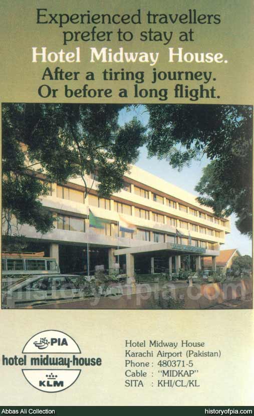 PIA-KLM Hotel Midway House Advertisement