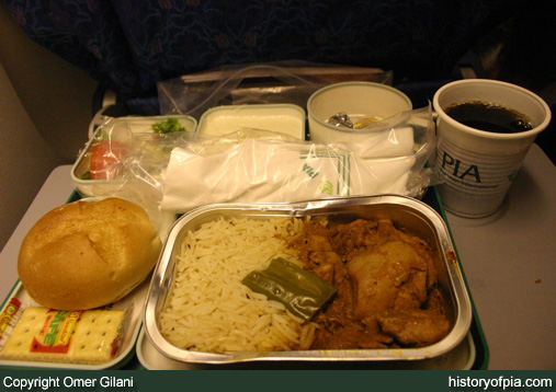 PIA Economy Class meal