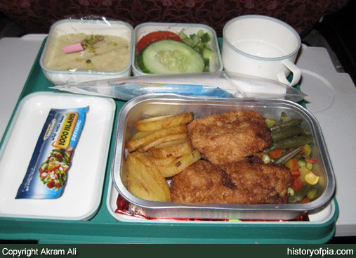 PIA Economy Class meal