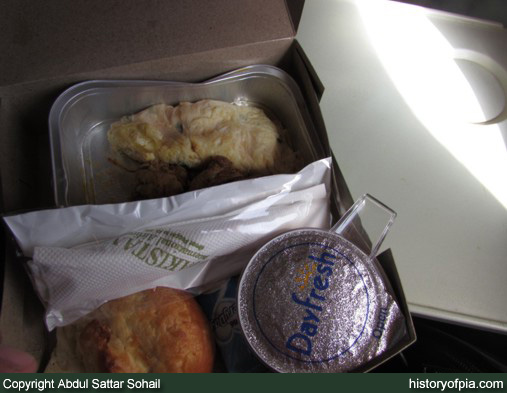 PIA Economy Class meal