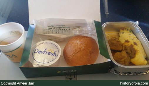 PIA Economy Class meal